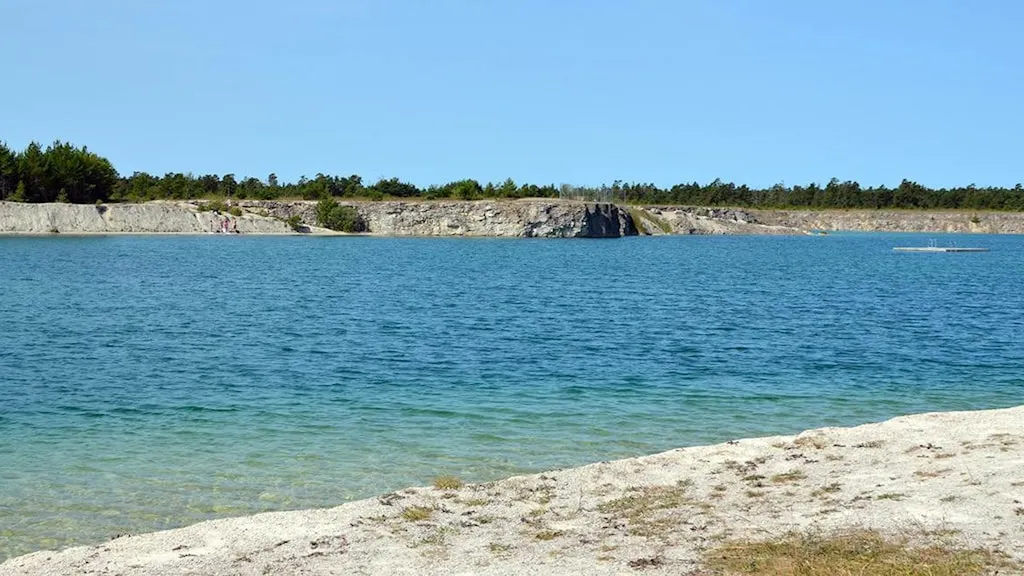 Badtemperatur i Blå lagunen på Gotland